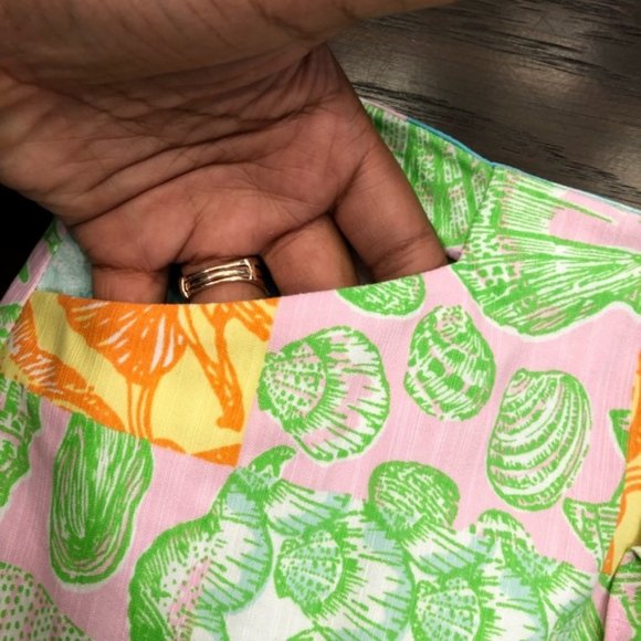 Vintage Lilly Pulitzer Patchwork Mini Skirt Sz 10 - Picture 3 of 6